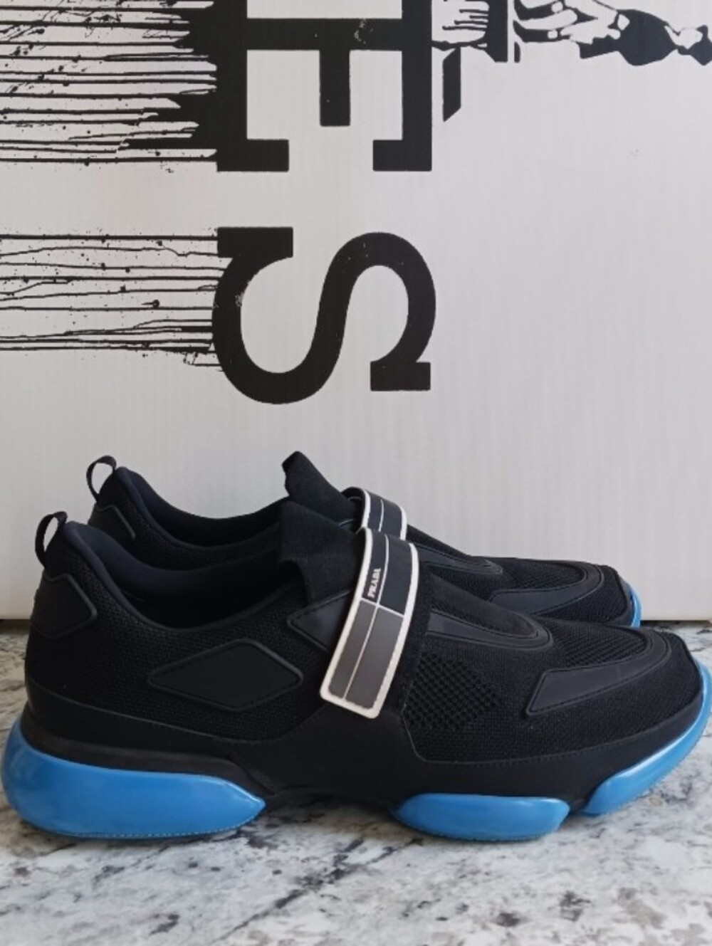PRADA Cloudbust Thunder Black & Blue  Sneakers Size 11